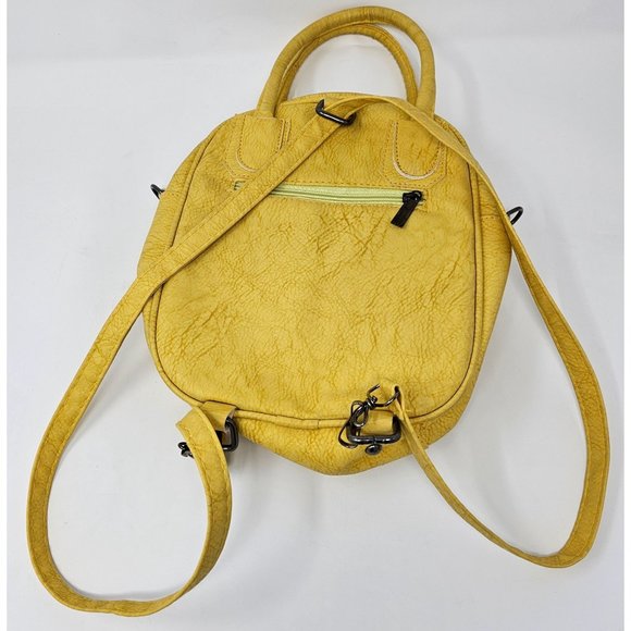Faux Yellow Leather‎ Mini Rainbow backpack - Picture 4 of 11